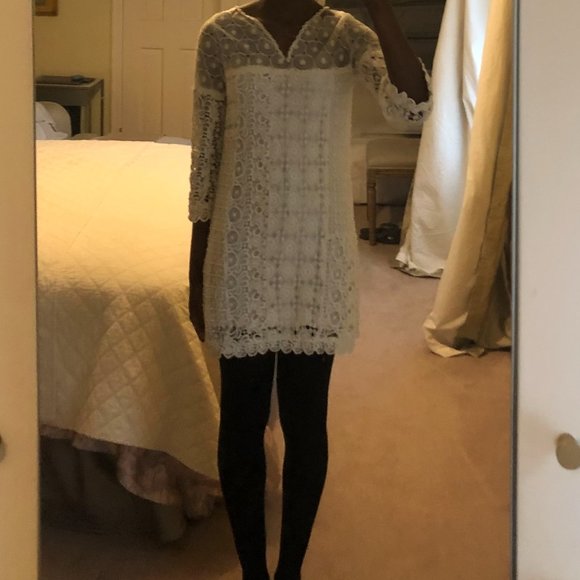 Nordstrom White Lace Dress. Size XS. - Picture 4 of 5